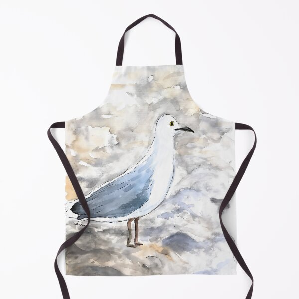 Item preview, Silver Gull Watercolour – Coastal Bird Painting designed and sold by ArtwithKellie.