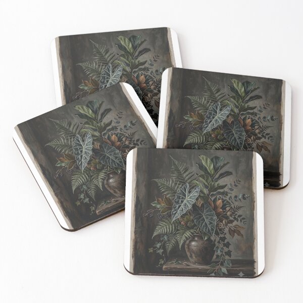 Item preview, Elegant Abstract Floral Painting - Modern Expressive Brushstrokes Wall Art designed and sold by OddlySticky.