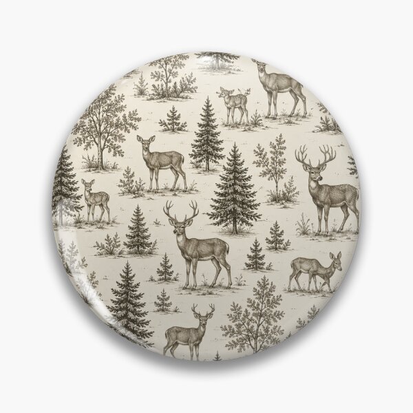 Item preview, Deer forest pattern designed and sold by mary-mcbride.