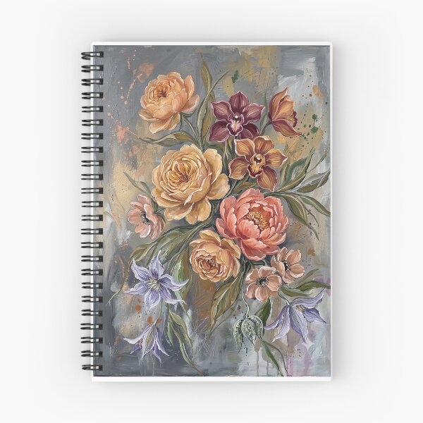 Item preview, Elegant Abstract Floral Painting - Modern Expressive Brushstrokes Wall Art designed and sold by OddlySticky.