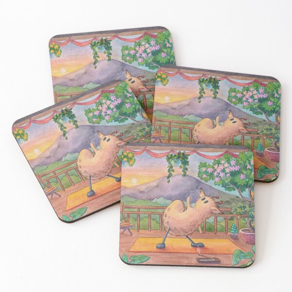 Item preview, Morning Yoga - Watercolor Art designed and sold by wonderikart.