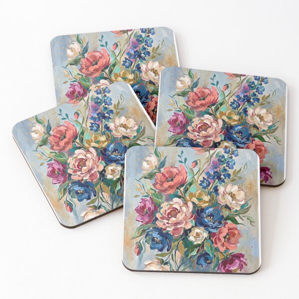 Item preview,  Elegant Abstract Floral Painting - Modern Expressive Brushstrokes Wall Art designed and sold by OddlySticky.