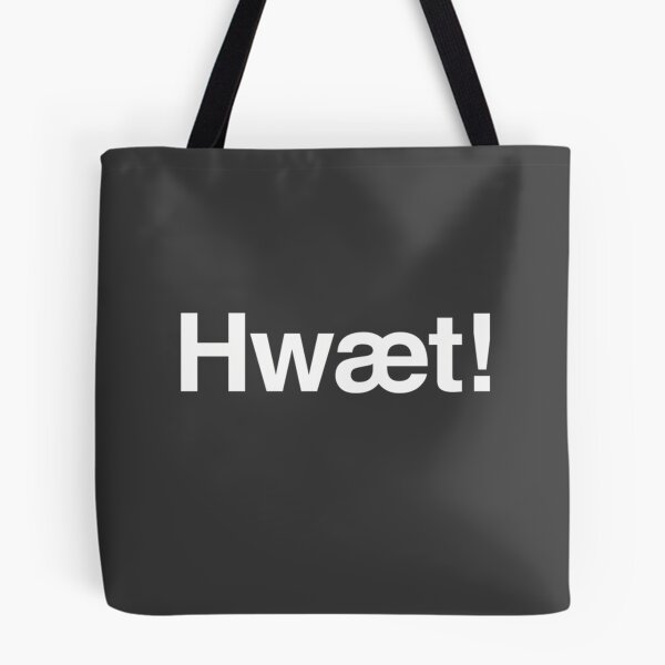 Item preview, "Hwaet!" Old English Epic Poem Beowulf Text designed and sold by MadeBySoha.