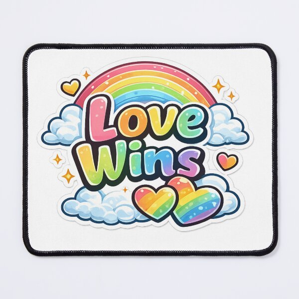 Item preview, Love Wins Rainbow Pride Colorful Equality & Kindness Quote designed and sold by MR4me.