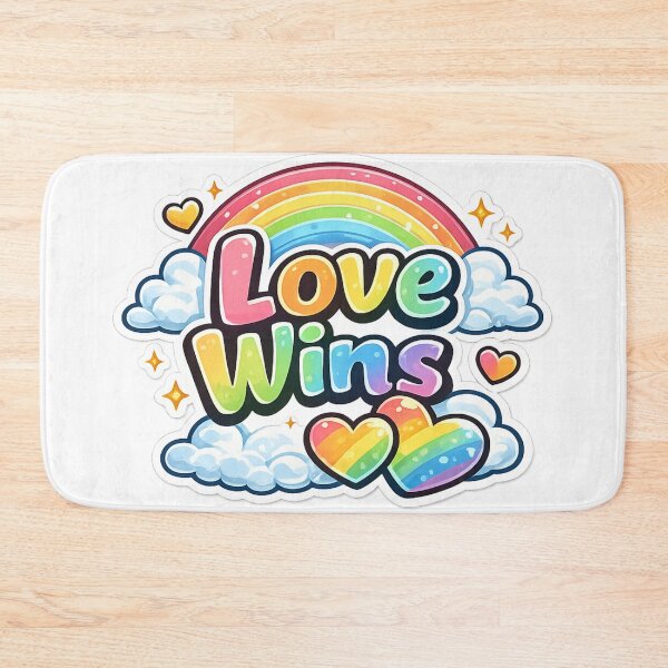 Item preview, Love Wins Rainbow Pride Colorful Equality & Kindness Quote designed and sold by MR4me.