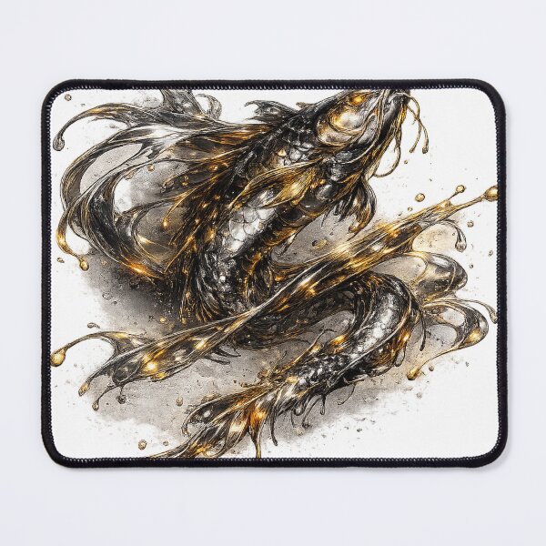 Item preview, Chrome Koi | Liquid Metal Elegance designed and sold by rigelcreation.