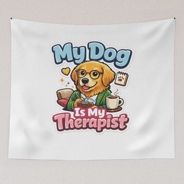 Item preview, My Dog Is My Therapist Funny Dog Lover Cute Pet Quote designed and sold by MR4me.