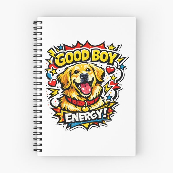 Item preview, Good Boy Energy – Pop Art Golden Retriever Comic Burst Design, Funny Dog Lover Shirt designed and sold by Sahil Randhawa.
