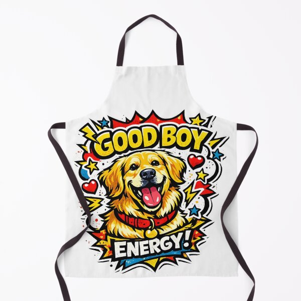 Item preview, Good Boy Energy – Pop Art Golden Retriever Comic Burst Design, Funny Dog Lover Shirt designed and sold by Sahil Randhawa.
