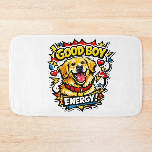 Item preview, Good Boy Energy – Pop Art Golden Retriever Comic Burst Design, Funny Dog Lover Shirt designed and sold by Sahil Randhawa.