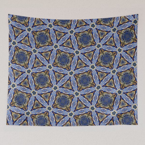 Item preview, Barbed Wire Blue Pattern designed and sold by Shy Fractal Designs.