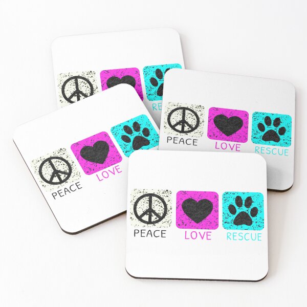 Item preview, Peace Love Rescue Animal Advocate Design designed and sold by Dmo3HarkoArt.