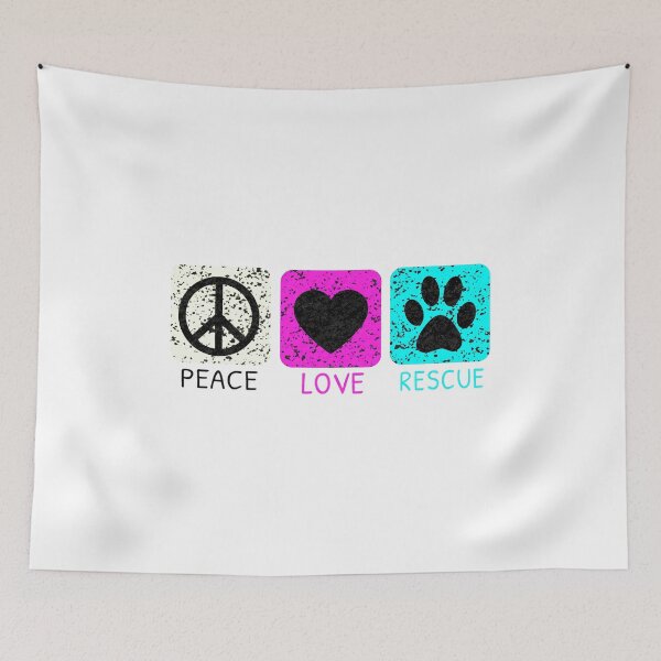 Item preview, Peace Love Rescue Animal Advocate Design designed and sold by Dmo3HarkoArt.