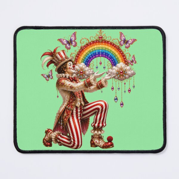 Item preview, Gift of Hope – Rainbow Clown Fantasy | Art Nouveau Circus Illustration designed and sold by sunbowjp stadio.