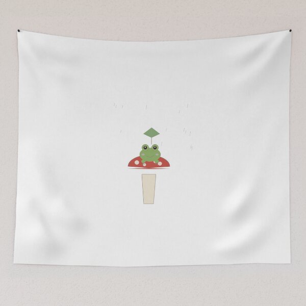 Item preview, Whimsical Frog On Mushroom Art Print designed and sold by QuirkyCartel.