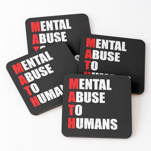 Item preview, Math Mental Abuse To Human - Funny Math Teacher Joke designed and sold by mithanyhisda.