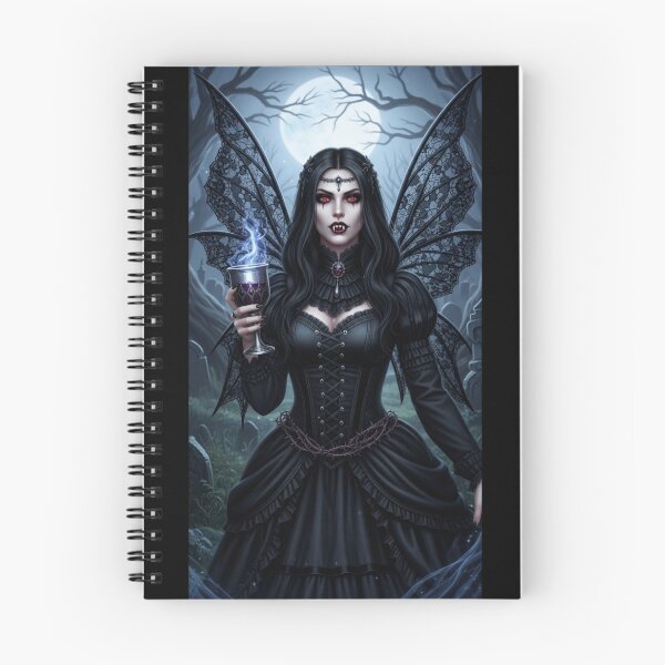 Item preview, Goth Vampire Fairy with Silver Chalice designed and sold by Prestons Corner.