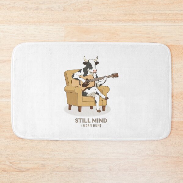 Item preview, Cow Playing Guitar Cozy Cottagecore Retro Aesthetic designed and sold by Cozy Vintage Animal.