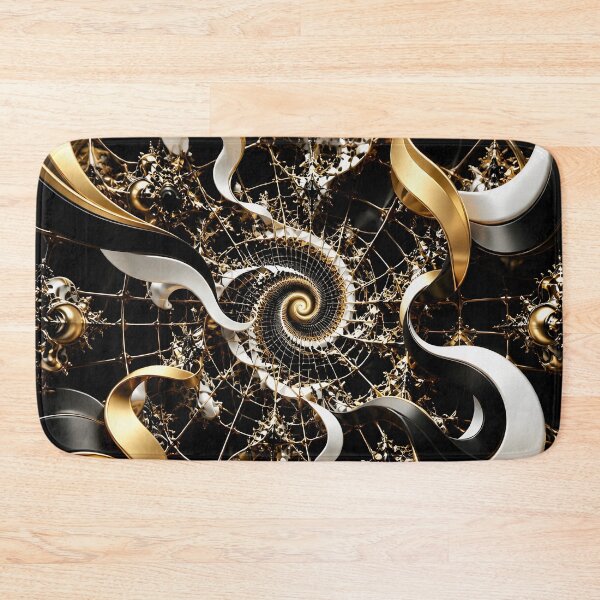 Item preview, Gold and Black Abstract Spiral designed and sold by Vicky Brago-Mitchell®.