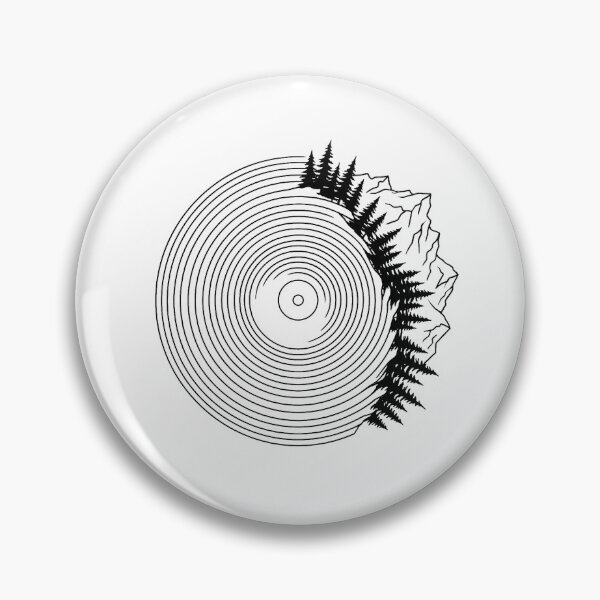 Item preview, Minimalist Vinyl Record Forest Mountains Line Art designed and sold by pattman.