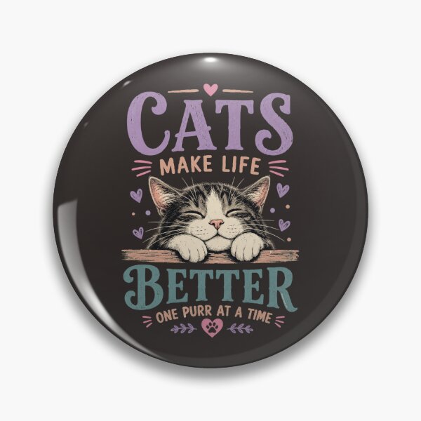 Item preview, Cats Make Life Better | Cute Sleeping Cat | Cat Lover Gift | Muted Vintage Pastel designed and sold by Made by Tamar.