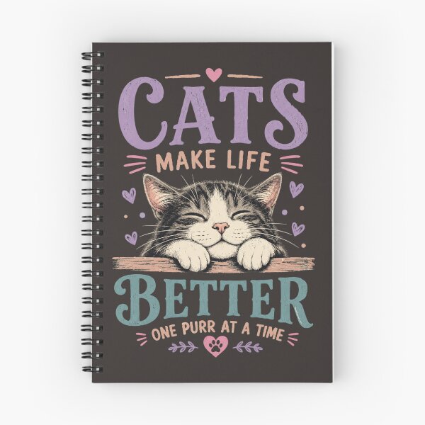 Item preview, Cats Make Life Better | Cute Sleeping Cat | Cat Lover Gift | Muted Vintage Pastel designed and sold by Made by Tamar.