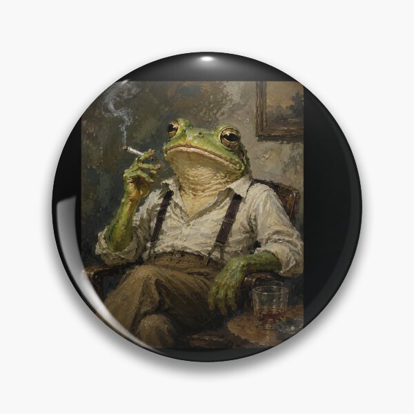 Item preview, Anthropomorphic Frog Smoking and Drinking designed and sold by Safwat-Aziz.