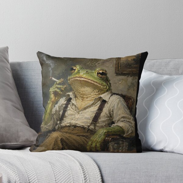 Item preview, Anthropomorphic Frog Smoking and Drinking designed and sold by Safwat-Aziz.