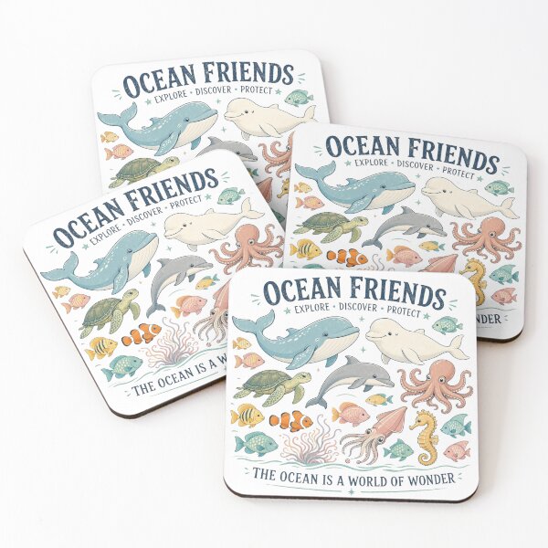 Item preview, Ocean Friends Cute Sea Creatures Educational Vintage designed and sold by CF_VintageDesign.