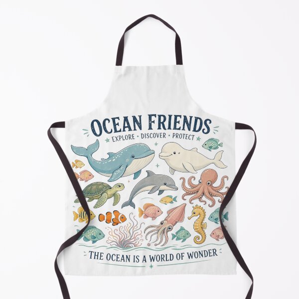 Item preview, Ocean Friends Cute Sea Creatures Educational Vintage designed and sold by CF_VintageDesign.
