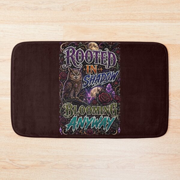 Item preview, Rooted In Shadow Blooming Anyway Gothic Owl Dark Floral Botanical Tshirt designed and sold by HopeAndHustle.