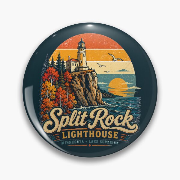 Item preview, Split Rock Lighthouse Minnesota Vintage Travel Shirt | Lake Superior Retro Coastal Adventure Design designed and sold by Globalcitytees.
