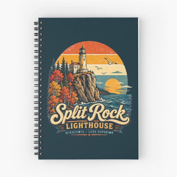 Item preview, Split Rock Lighthouse Minnesota Vintage Travel Shirt | Lake Superior Retro Coastal Adventure Design designed and sold by Globalcitytees.