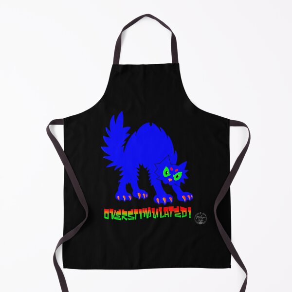 Item preview, Overstimulated! Neon Blue Cat designed and sold by malaynasart.