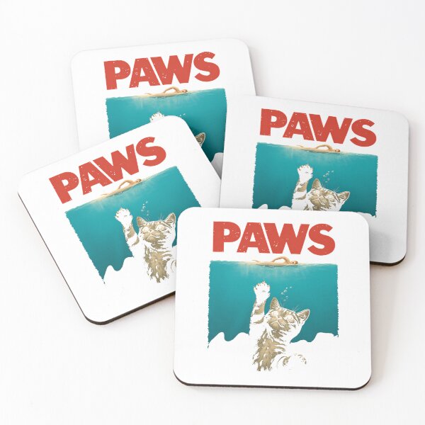 Item preview, PAWS Funny Cat Parody – Jaws Spoof T-Shirt_75923617 designed and sold by NFTaletellers.