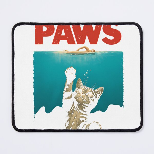 Item preview, PAWS Funny Cat Parody – Jaws Spoof T-Shirt_75923617 designed and sold by NFTaletellers.