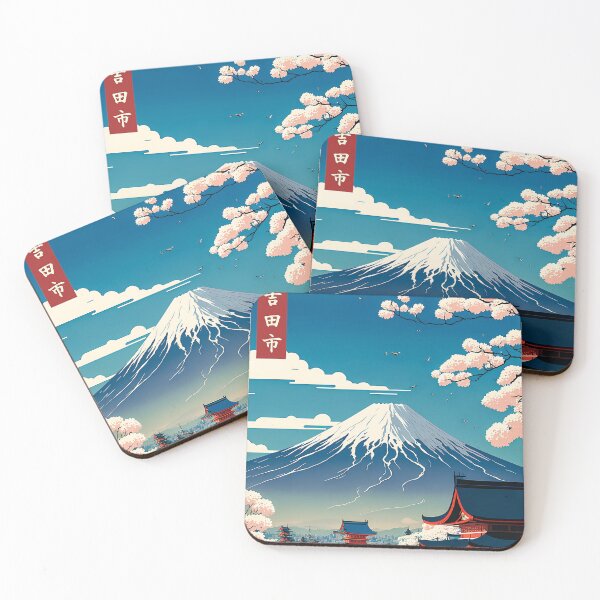 Item preview, Mount Fuji Cherry Blossom Japanese Temple designed and sold by angelinesan.