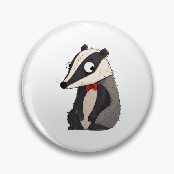 Item preview, Badger with a Tiny Red Bow Tie designed and sold by The-Art-of-D.