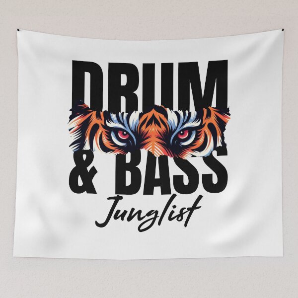 Item preview, JUNGLIST - Eye Of The Tiger (Black) designed and sold by Discothreadz.
