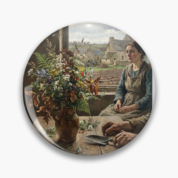 Item preview, Winslow Homer Style Floral Realism Original Fine Art Painting designed and sold by OddlySticky.