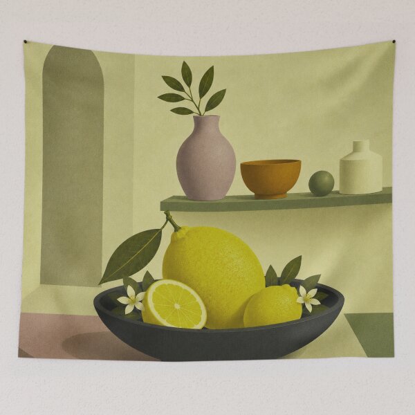 Item preview, Golden Lemon Still Life designed and sold by joycrysstudio.