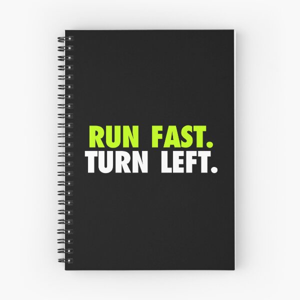 Item preview, Run Fast Turn Left - Track Runner Motivational Quote designed and sold by qarinefesia.