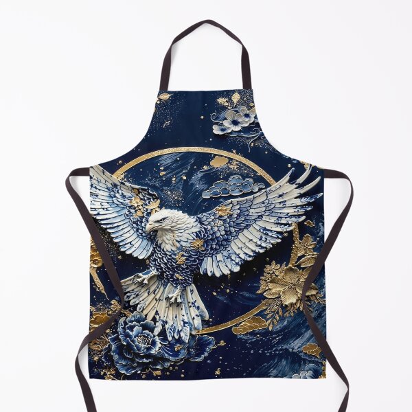 Item preview, Eagle with Blue and Gold Floral Accents designed and sold by Safwat-Aziz1.