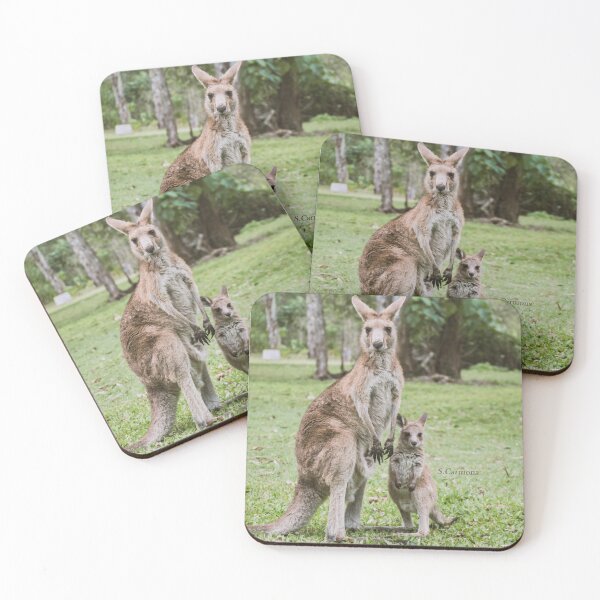 Item preview, Mother and Baby Kangaroo in the Australian Bush designed and sold by AuraInkSC.