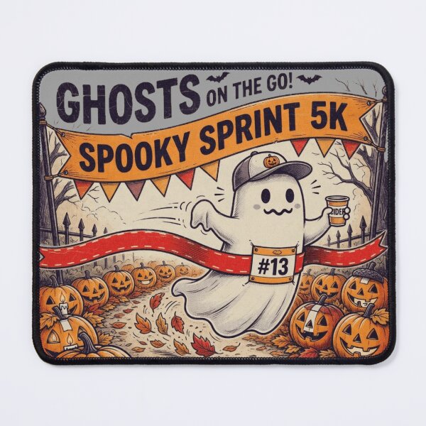 Item preview, Cute Ghost Spooky Sprint 5K Vintage Halloween Running On The Go designed and sold by CF_VintageDesign.