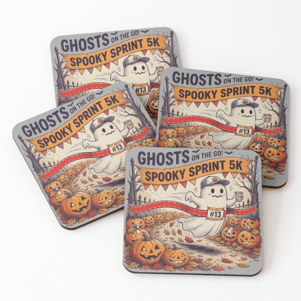Item preview, Lindo fantasma espeluznante carrera de 5 km estilo Halloween vintage para correr sobre la marcha designed and sold by CF_VintageDesign.