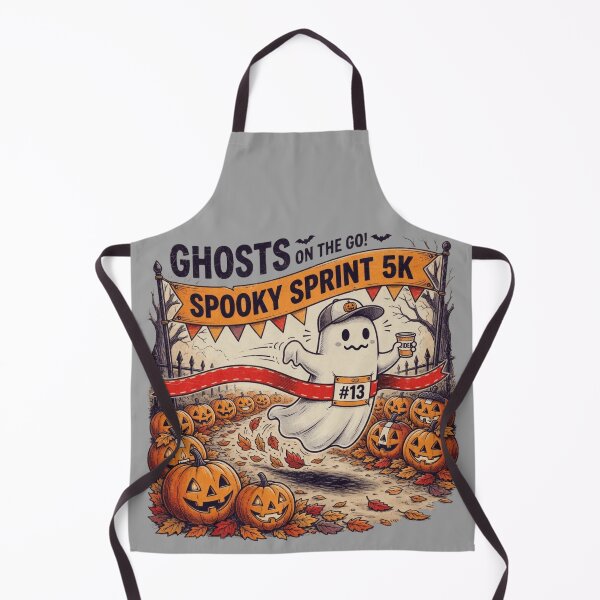 Item preview, Cute Ghost Spooky Sprint 5K Vintage Halloween Running On The Go designed and sold by CF_VintageDesign.