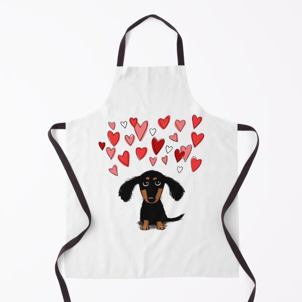 Item preview, cute dachshund puppy dog with valentine hearts designed and sold by isidorebeige.