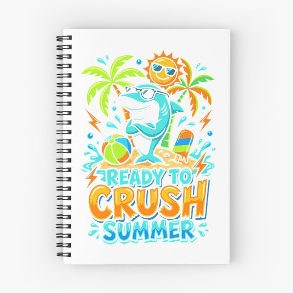Item preview, Ready To Crush Summer Cool Shark Beach Vacation T-Shirt_93482647 designed and sold by Voila-creative.