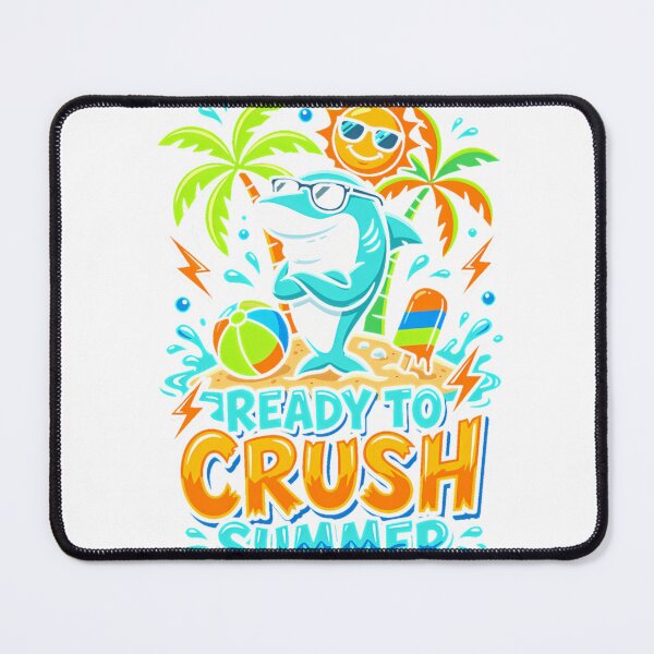 Item preview, Ready To Crush Summer Cool Shark Beach Vacation T-Shirt_93482647 designed and sold by Voila-creative.